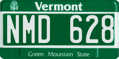 VT license plate NMD628