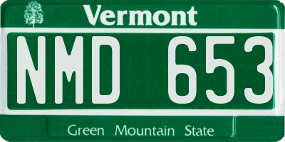 VT license plate NMD653