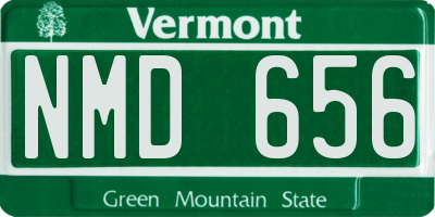 VT license plate NMD656