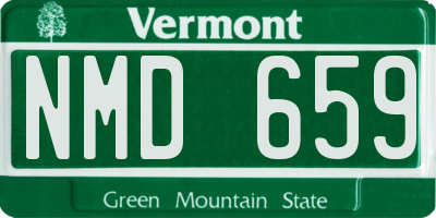 VT license plate NMD659