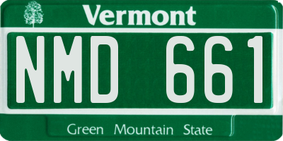 VT license plate NMD661
