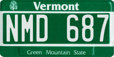 VT license plate NMD687