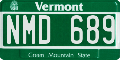 VT license plate NMD689