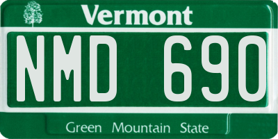 VT license plate NMD690