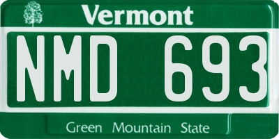 VT license plate NMD693