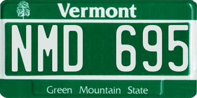 VT license plate NMD695