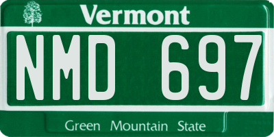 VT license plate NMD697