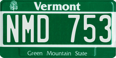 VT license plate NMD753