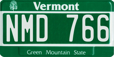 VT license plate NMD766