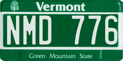 VT license plate NMD776