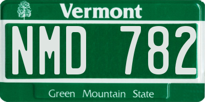 VT license plate NMD782