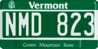VT license plate NMD823