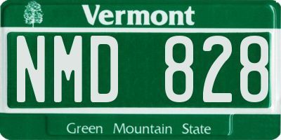 VT license plate NMD828