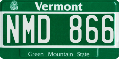 VT license plate NMD866