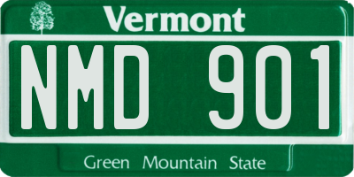 VT license plate NMD901