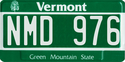VT license plate NMD976
