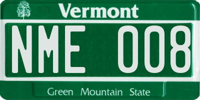 VT license plate NME008
