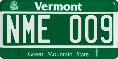 VT license plate NME009
