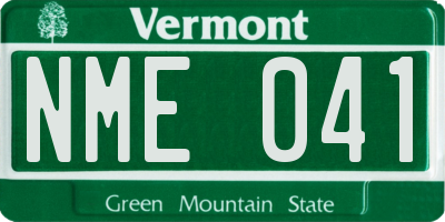 VT license plate NME041