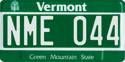 VT license plate NME044