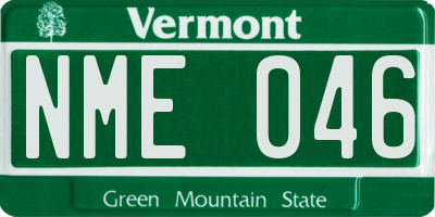 VT license plate NME046