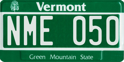 VT license plate NME050