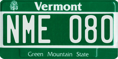 VT license plate NME080