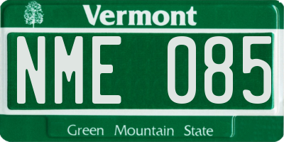 VT license plate NME085