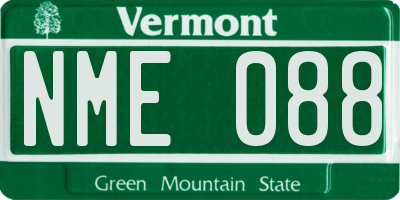 VT license plate NME088