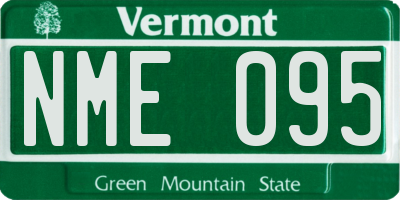 VT license plate NME095
