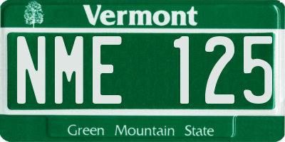 VT license plate NME125