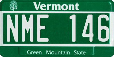 VT license plate NME146