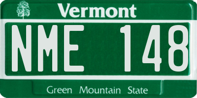 VT license plate NME148