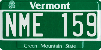 VT license plate NME159