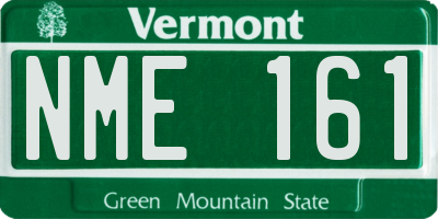VT license plate NME161