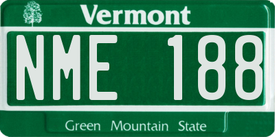 VT license plate NME188