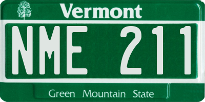 VT license plate NME211