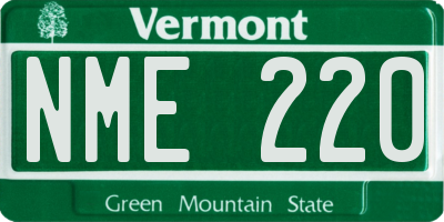 VT license plate NME220