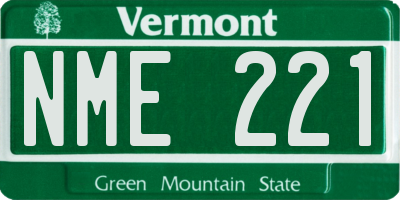 VT license plate NME221