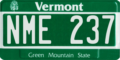 VT license plate NME237