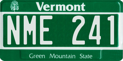 VT license plate NME241