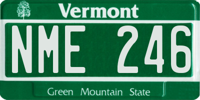 VT license plate NME246