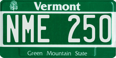 VT license plate NME250