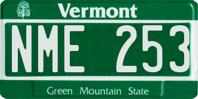 VT license plate NME253