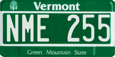 VT license plate NME255