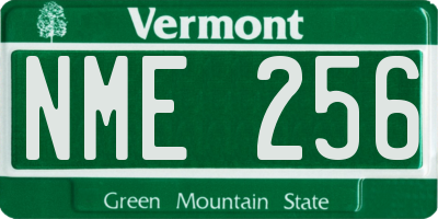 VT license plate NME256