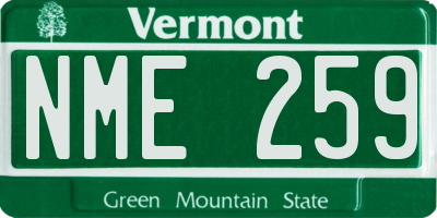 VT license plate NME259