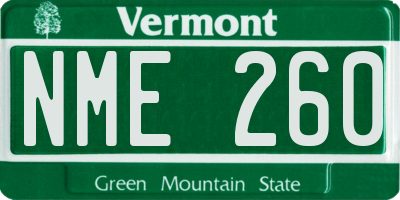VT license plate NME260