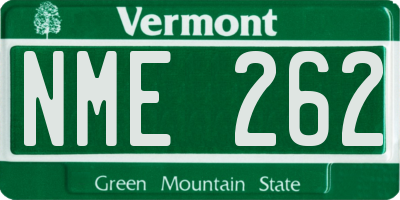 VT license plate NME262