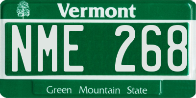 VT license plate NME268